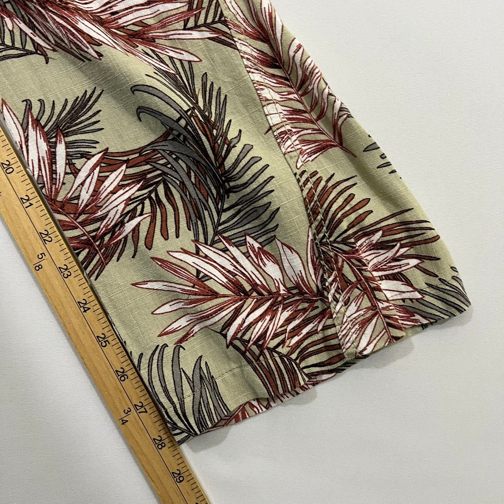 Cali 1850 Linen Blend Tropical Palm Print Beach Pants Sage Women's Size S NWT - Picture 8 of 14